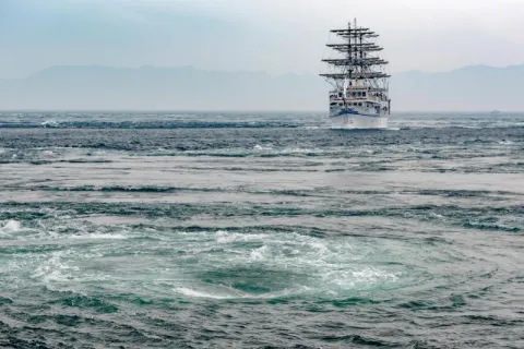 The huge Naruto whirlpools