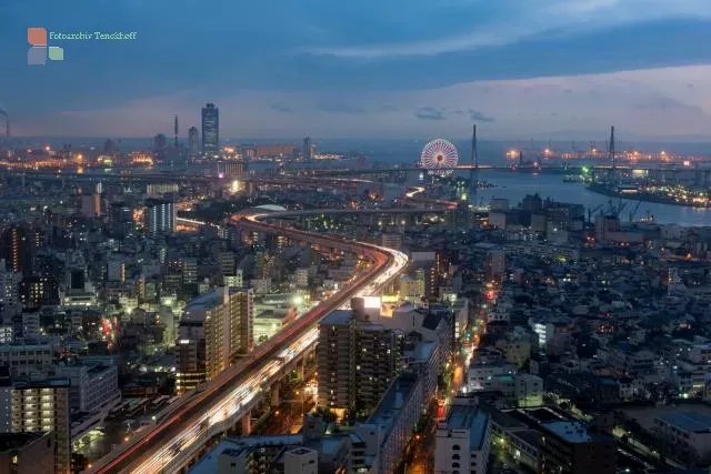 Blue hour in Osaka