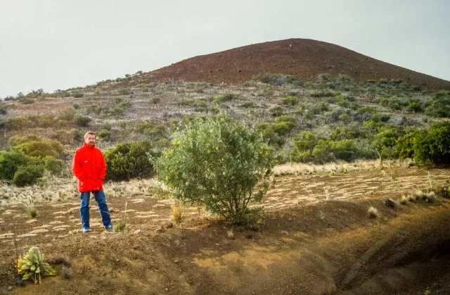 Jürgen auf dem Weg zum Mauna Kea Vulkan