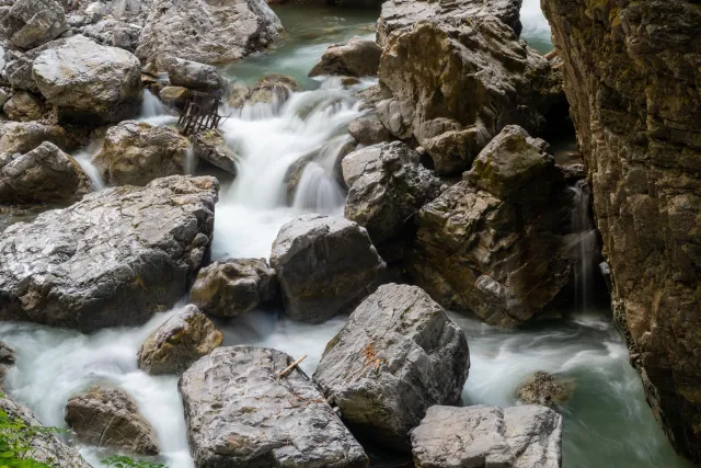 In der Breitachklamm 0,6 s bei f / 22