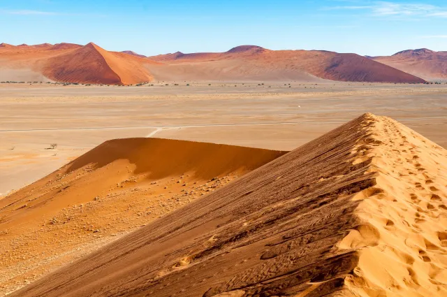 The dune landscape around Dune 45 in the Namib