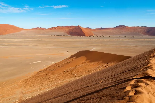 The dune landscape around Dune 45 in the Namib