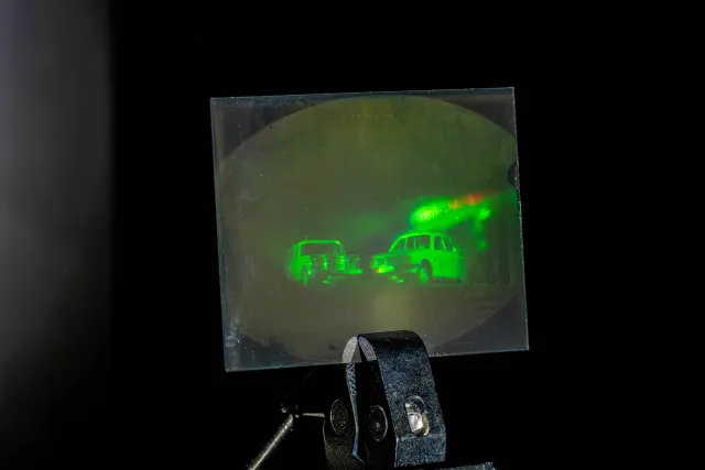 White light hologram generated with an argon laser