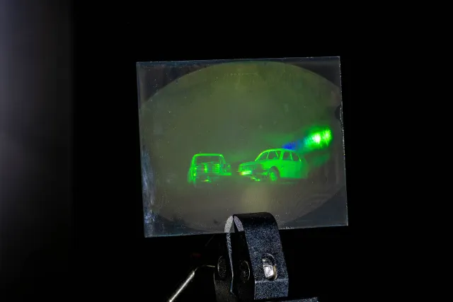 White light hologram generated with an argon laser