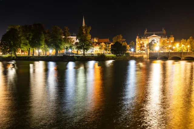 Der Blick vom Schloss nach Schwerin