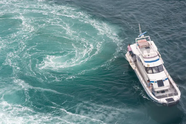 The huge Naruto whirlpools