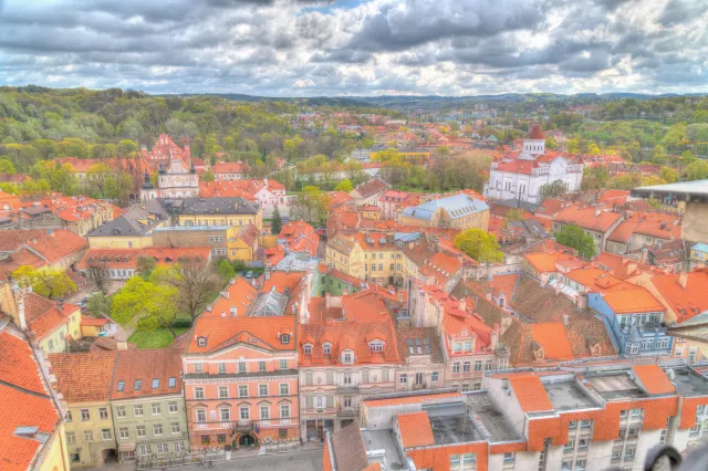 View of Vilnius from the steeple of St. John's Church