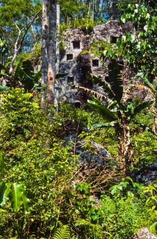 Burial caves in the mountains