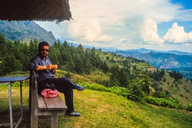 Jürgen bei einer Wanderung durchs Hochland