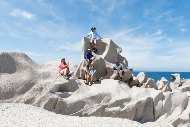 Bizarre rock formations at Capo Ferro