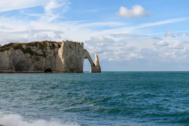 The chalk cliffs of Étretat