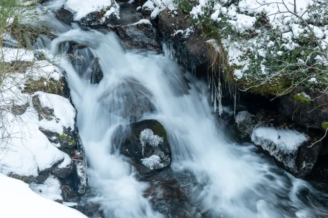 Small waterfall in the mountains of Andorra