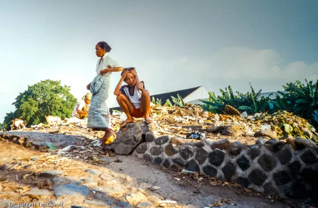 Garbage collectors in Lombok, Indonesia