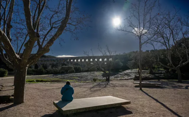 Der Blick auf den Pont du Gard